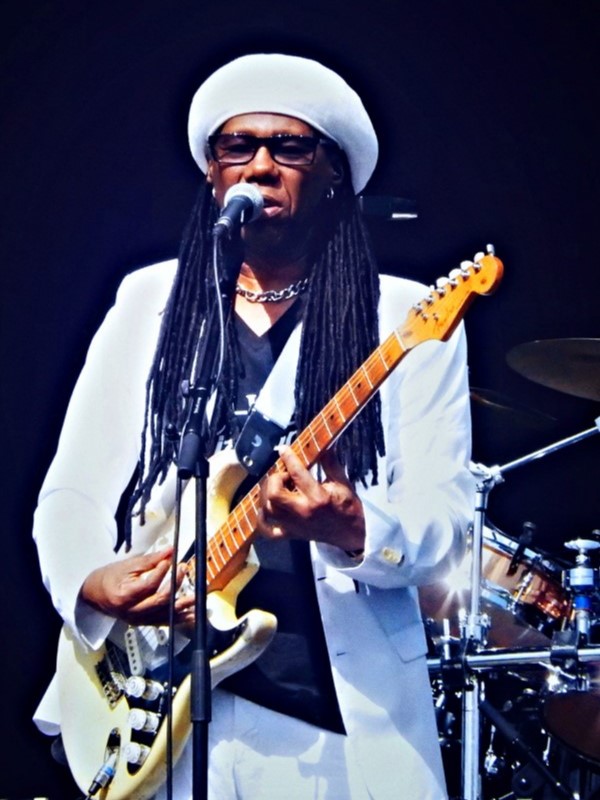 Nile Rodgers playing guitar for Chic